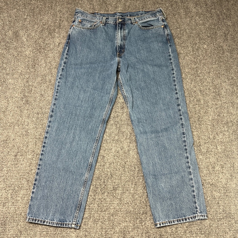 Levis 550 Relaxed Fit Mens Jeans 38x32 Medium Wash Blue 100% Cotton Denim